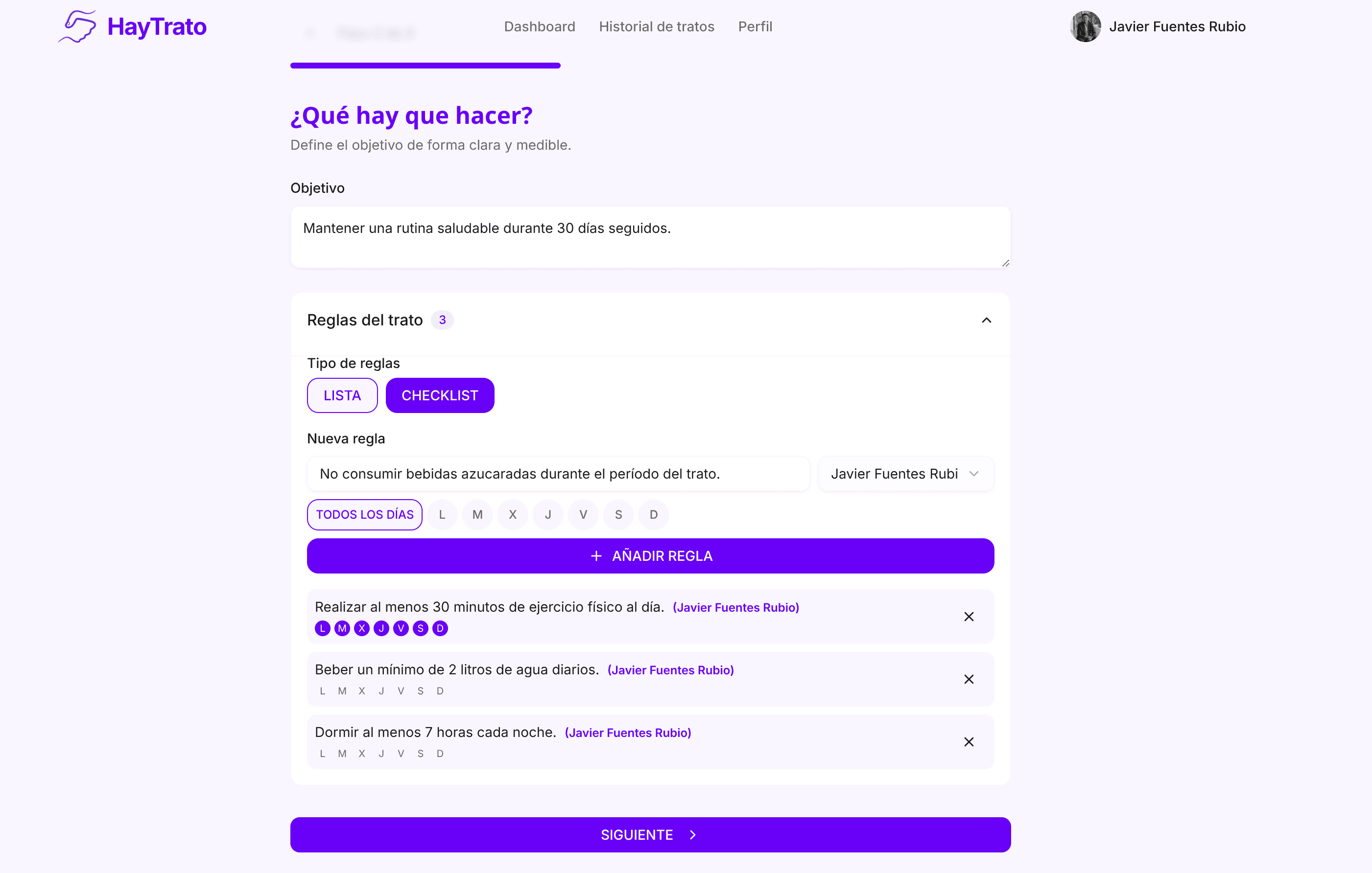 Deal creation wizard with step-by-step form interface